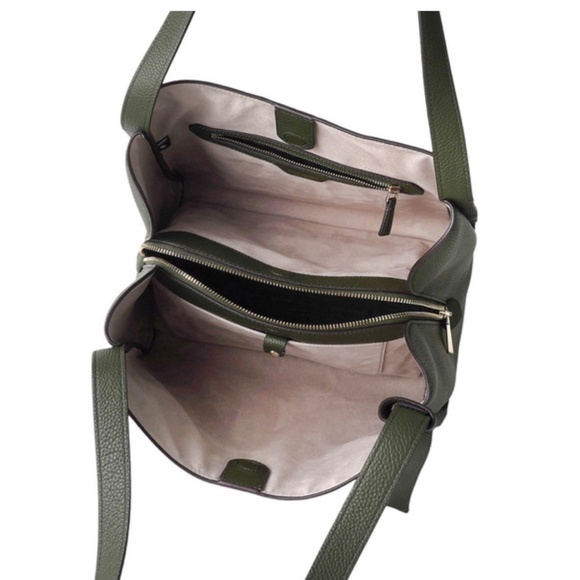 Kate Spade KNOTT Large leather shoulder bag in Bonsai green - Picture 3 of 4